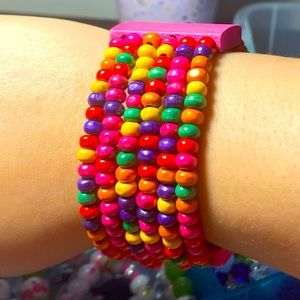 Wood multi colored bracelet